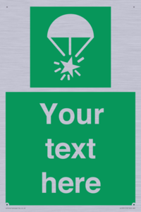 Custom sign safe condition Rocket parachute flare